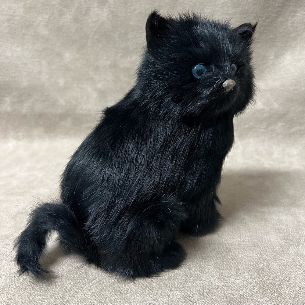 Realistic simulation black cat toy polyethylene & furs prop cat doll - Picture 6 of 7